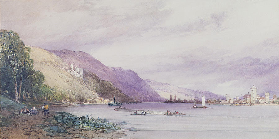 William Callow Painting - On the Rhine by William Callow