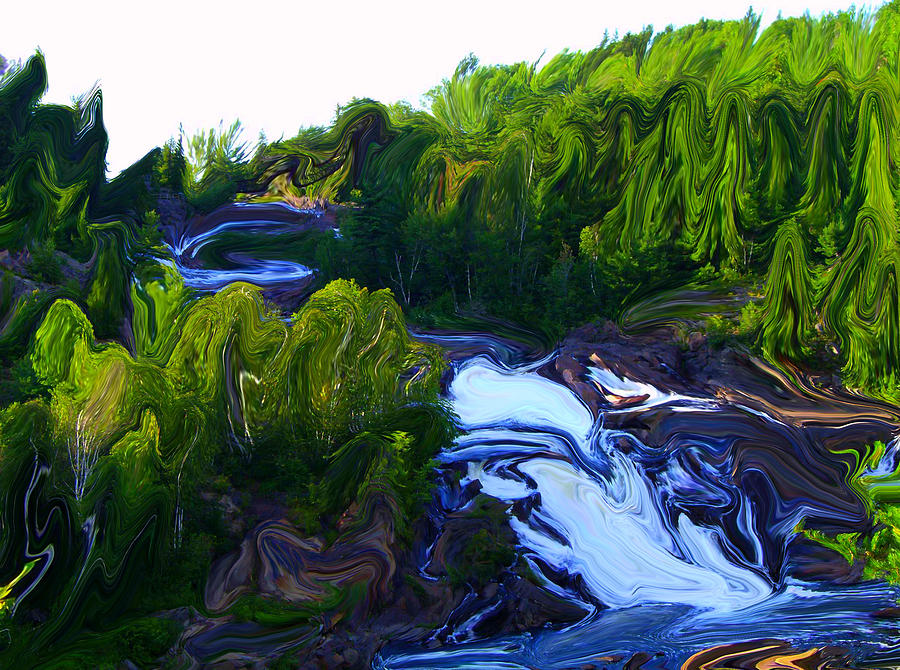 Onaping Falls Abstract Mixed Media by Bruce Ritchie