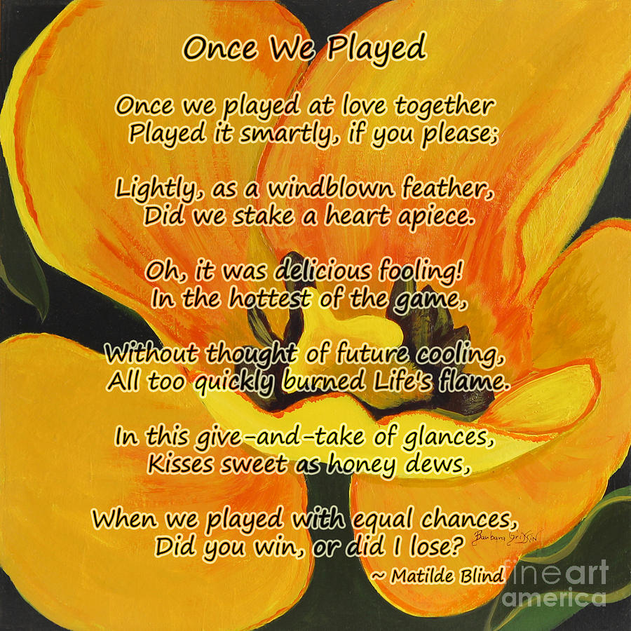 Once We Played Painting by Barbara A Griffin