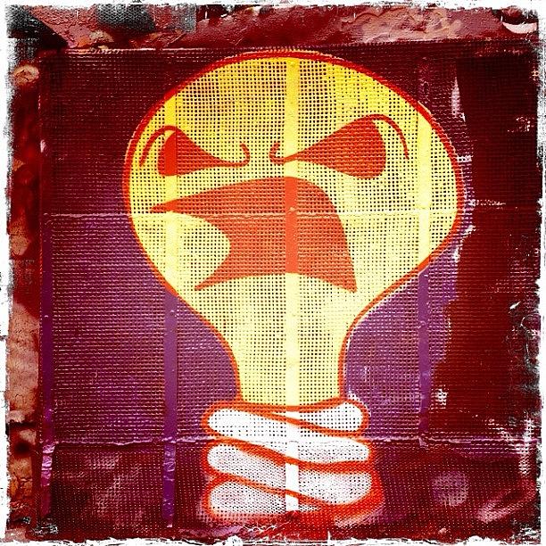 Newyork Photograph - One Angry Bulb. #streetart #newyork by David Lynch