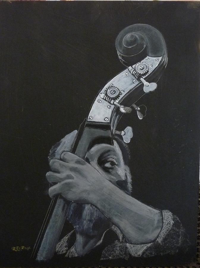One Eye Bass Player Painting by Richard Le Page