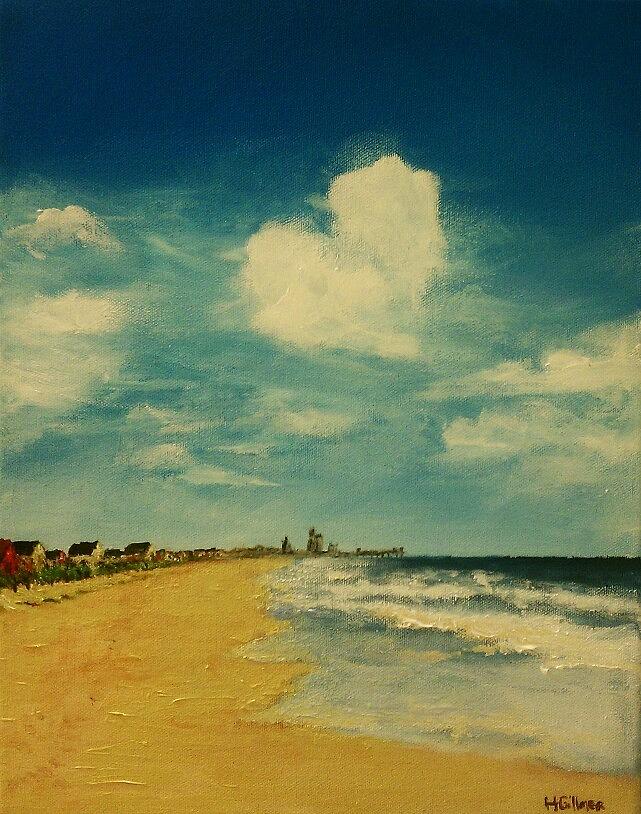 One Heart Over The Beach Painting by Heather Gillmer - Fine Art America