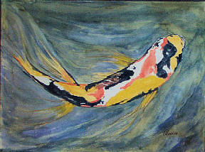 One Koi Painting by Alethea M