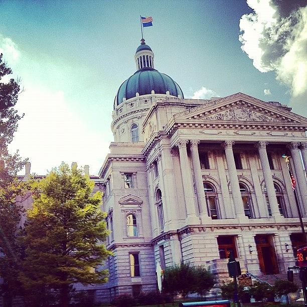 Indianapolis Photograph - One Of The More #beautiful #statehouses by Bryan Burton