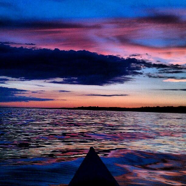Sunset Photograph - Oneida Lake Evening Sky by Dan Piraino