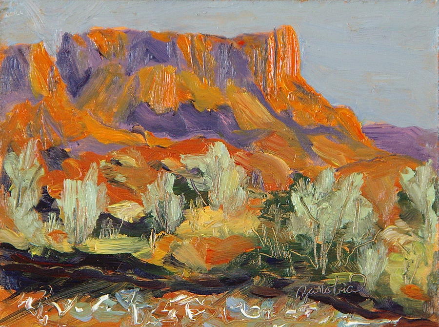 Desert Painting - Onion Creek Fiesta Castle Valley Moab Utah by Zanobia Shalks