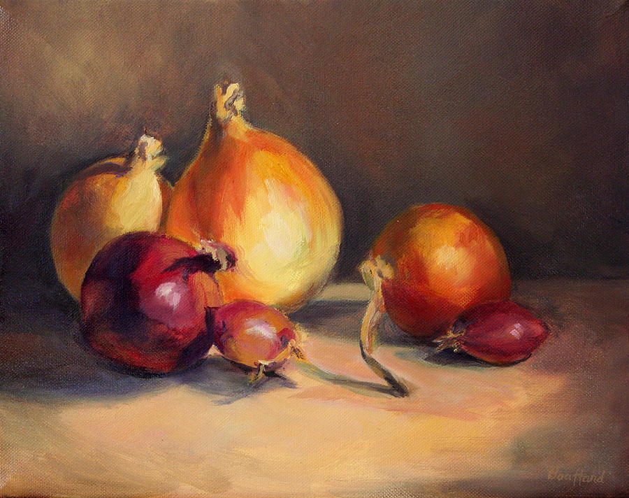 Onions etc. Painting by Vikki Bouffard