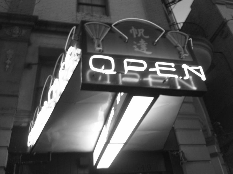 Open for Business BW Photograph by Marilyn Wilson