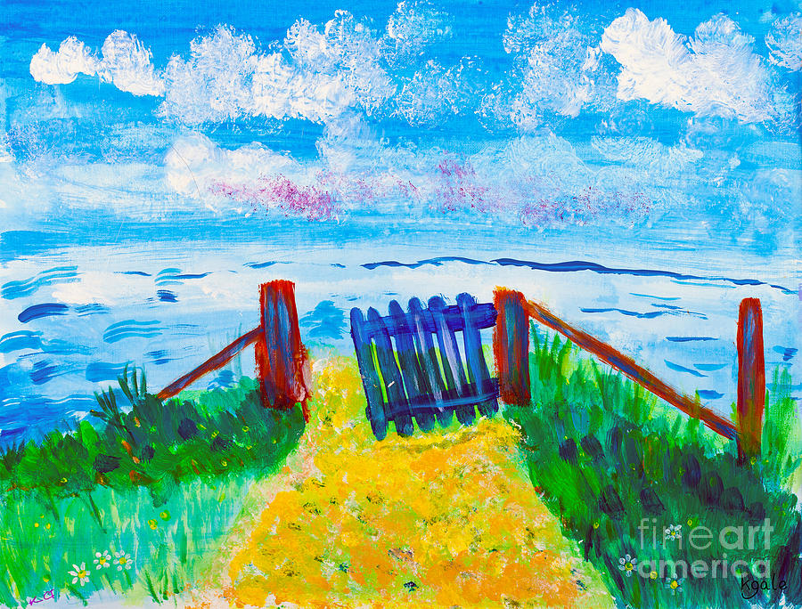 Open gate to the sea Painting by Simon Bratt