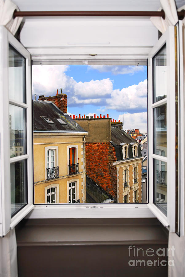 Open window in Rennes Photograph by Elena Elisseeva