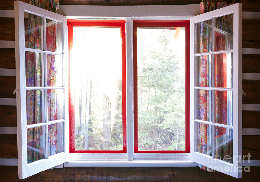 Open Window In Cottage Photograph