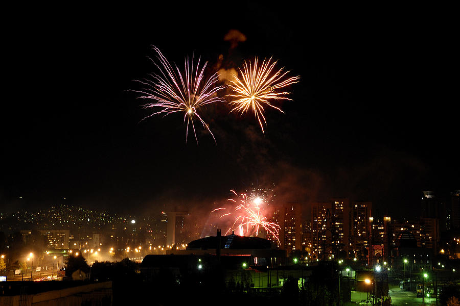 City Photograph - Opening Fireworks by Zoran Buletic