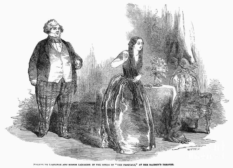 Bass Photograph - Opera: Don Pasquale, 1852 by Granger
