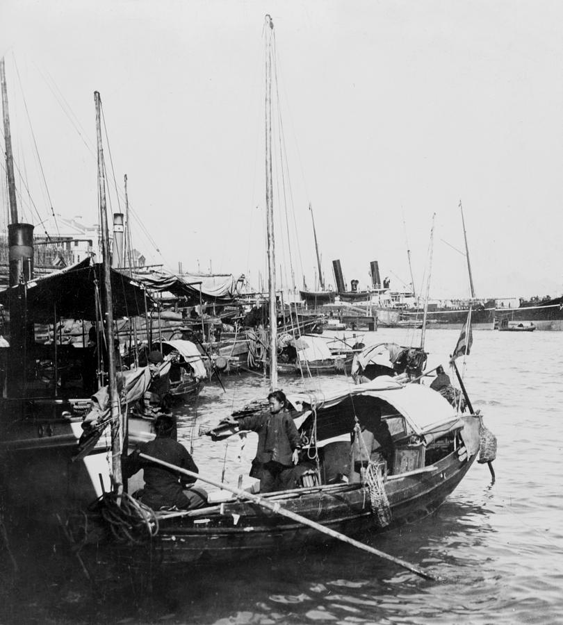 Opium Trader - Hong Kong Harbor - c 1901 Photograph by International  Images