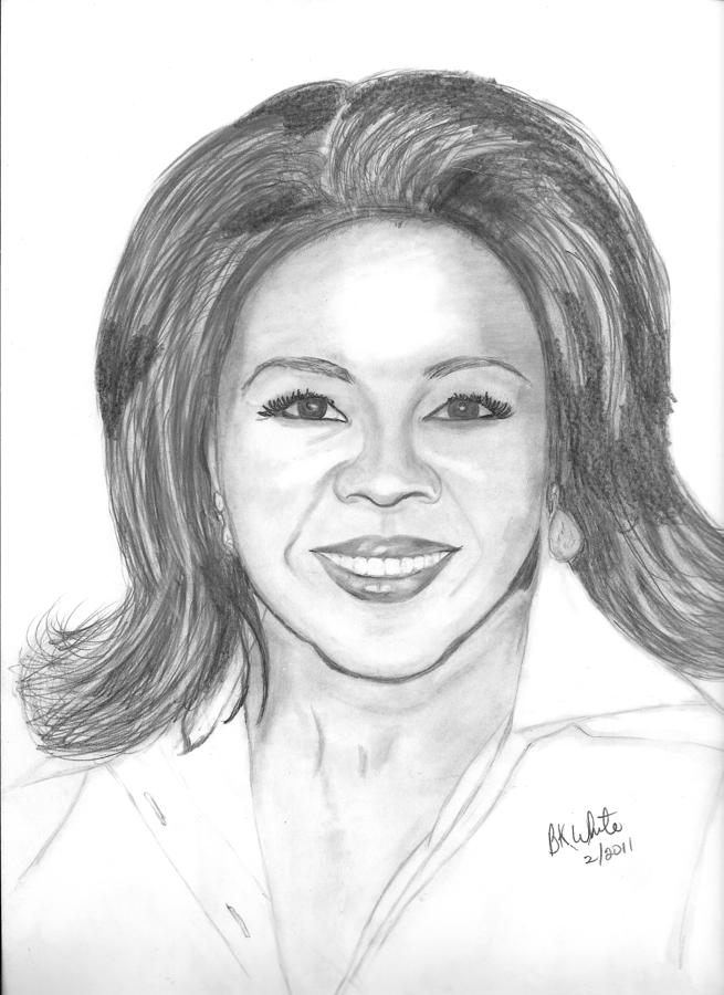 Oprah Drawing by Brian White Fine Art America