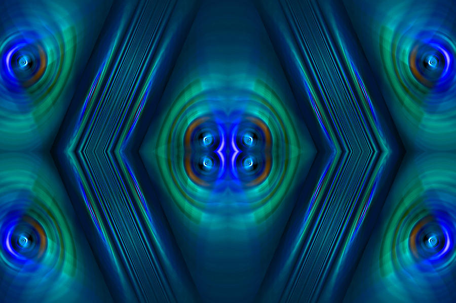 Optical Blue Digital Art by Carolyn Marshall