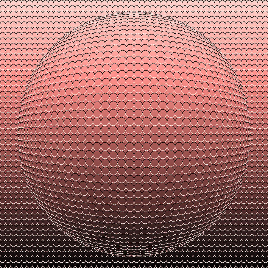 Optical illusion Pink Ball Digital Art by Sumit Mehndiratta