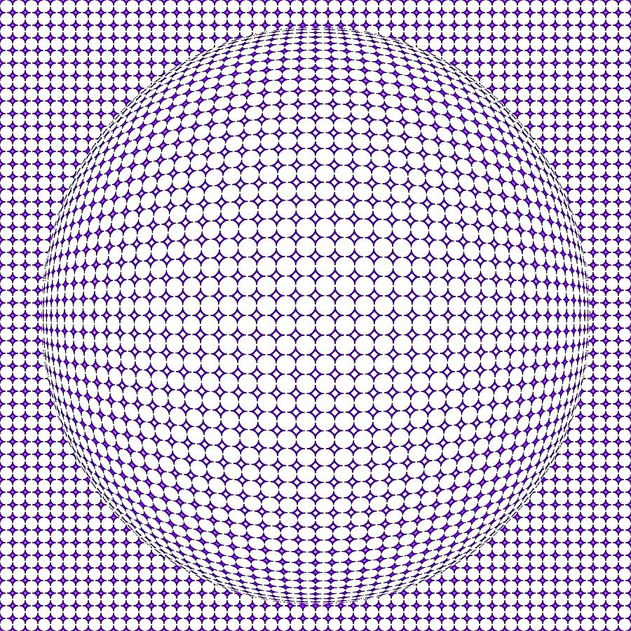 Abstract Digital Art - Optical Illusion Purple Ball by Sumit Mehndiratta
