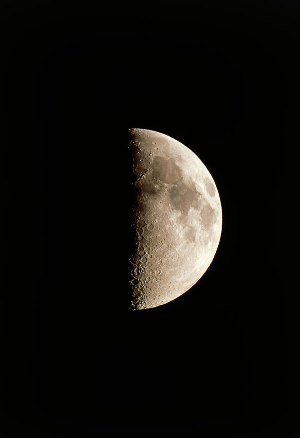 Optical Image Of A Waxing Half Moon Photograph by John Sanford Pixels