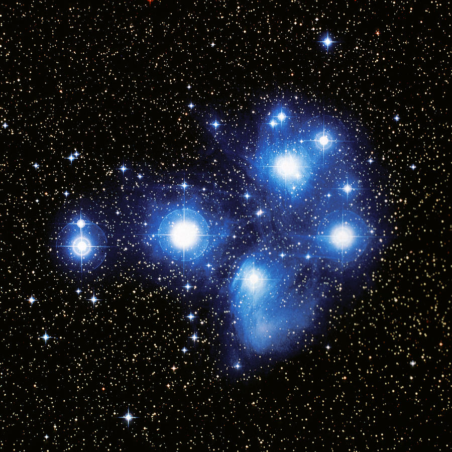 Optical Image Of The Pleiades Star Cluste Photograph by Celestial Image ...