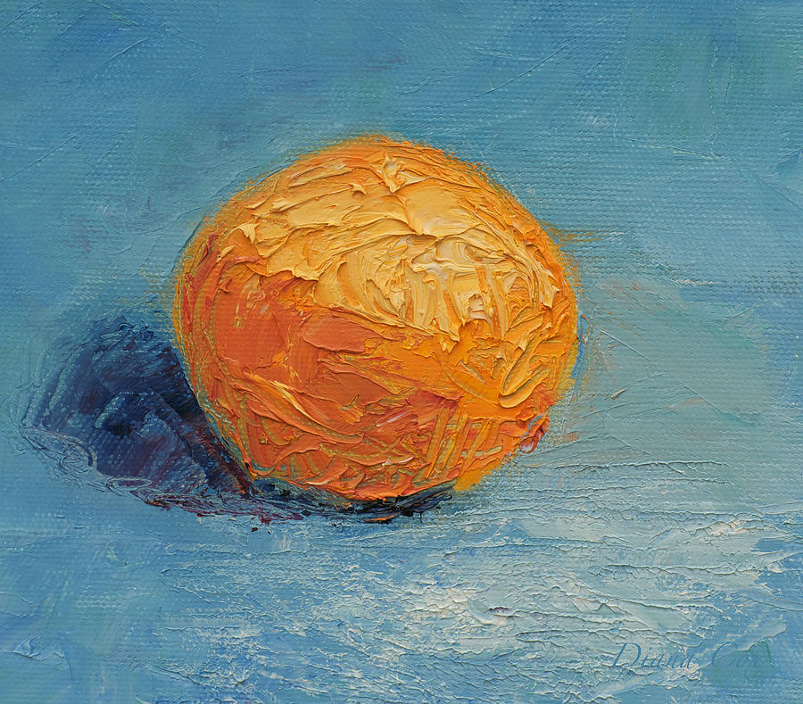 Orange a la Van Gogh Painting by Diana Cox