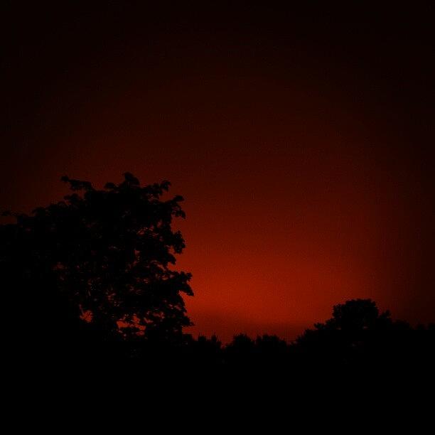 Halloween Photograph - Orange Glowing Sky...halloween Is On by Austin Engel