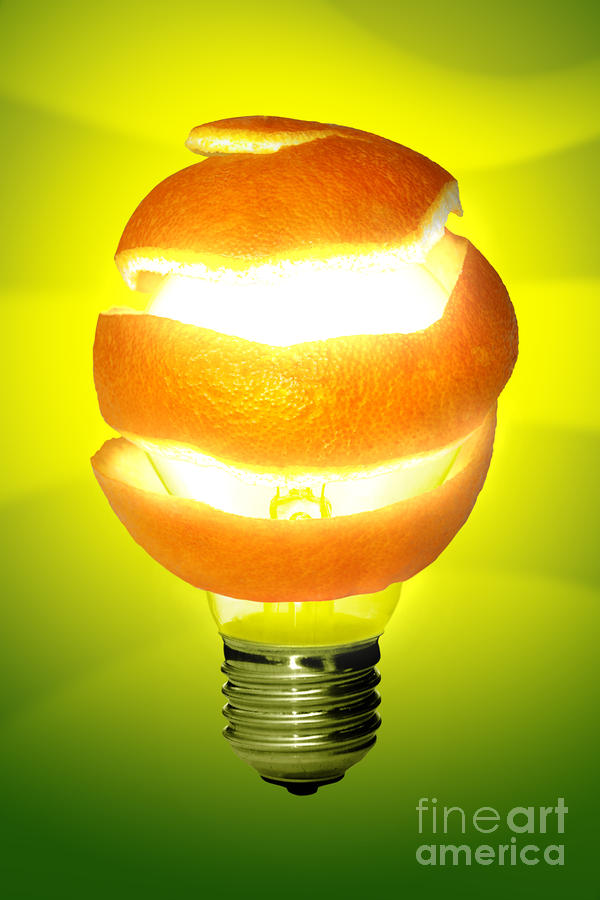 Orange Lamp Photograph by Carlos Caetano