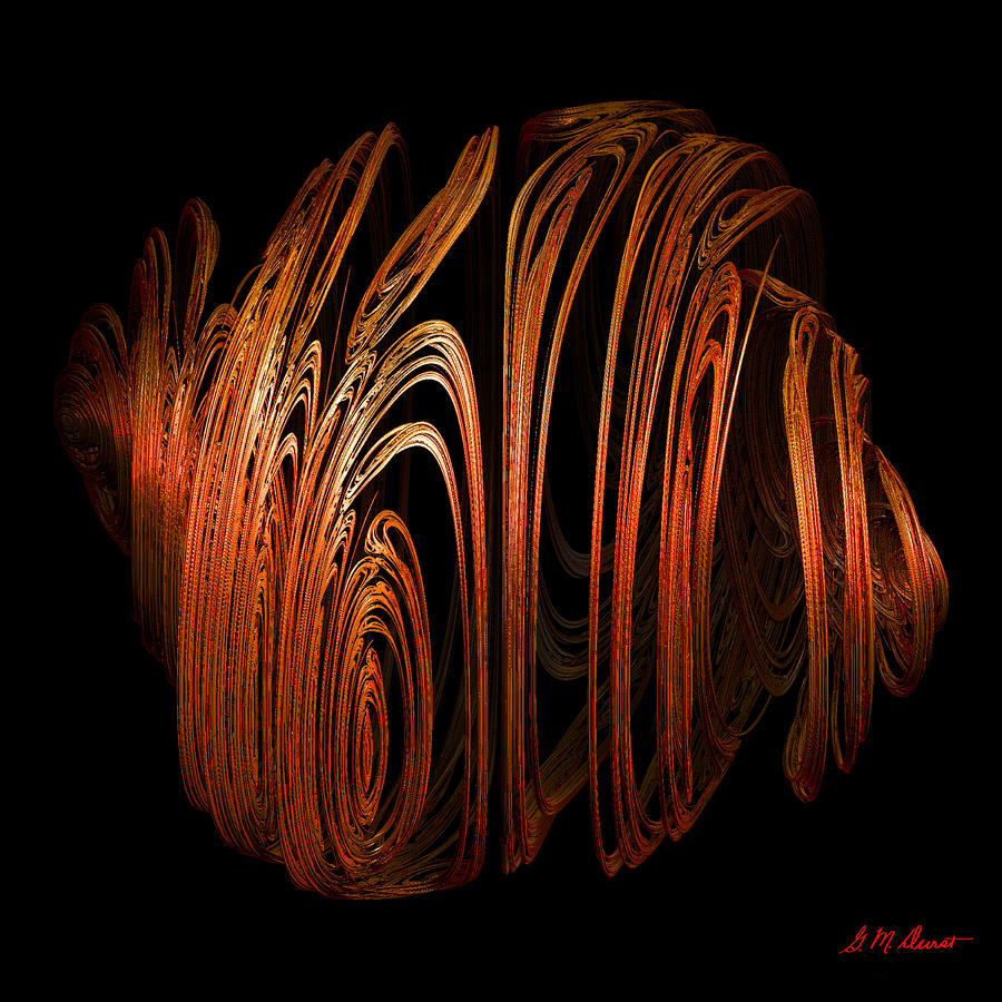 Abstract Digital Art - Orange Peel by Michael Durst