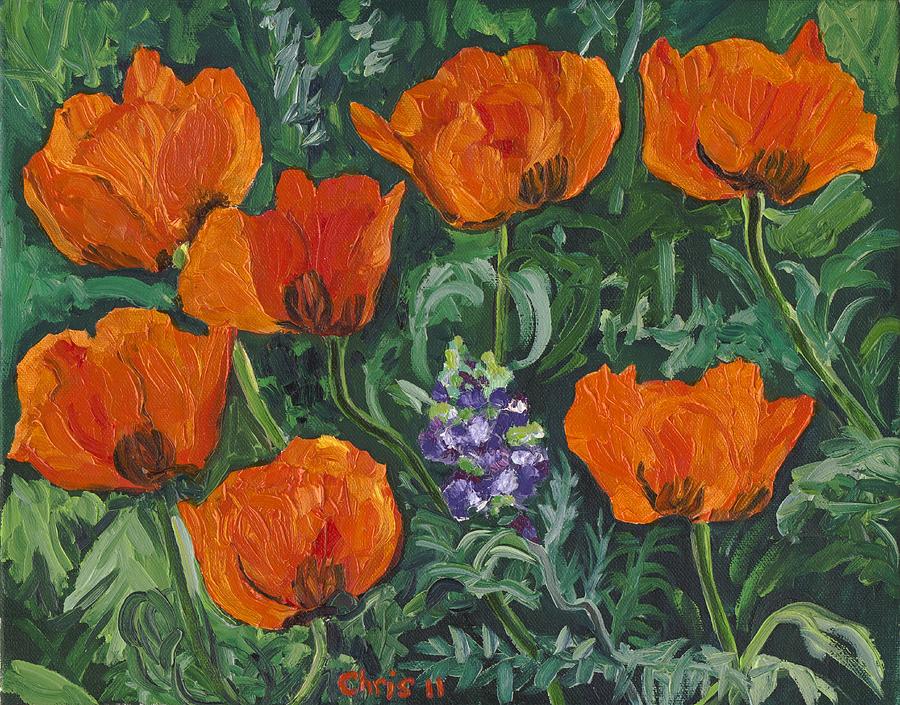 Orange Poppies Painting by Christina Plichta Fine Art America