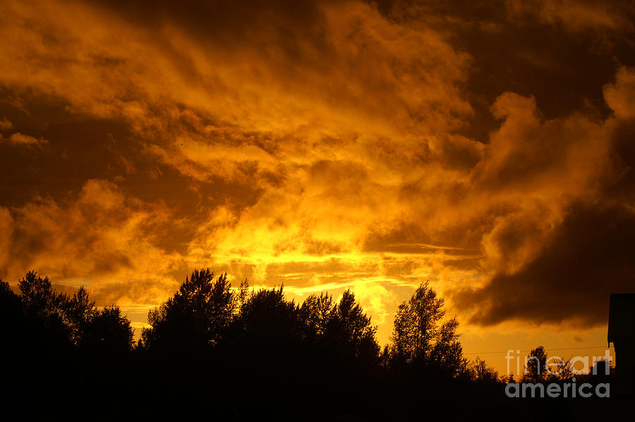 Orange Stormy Skies Photograph by Randy Harris