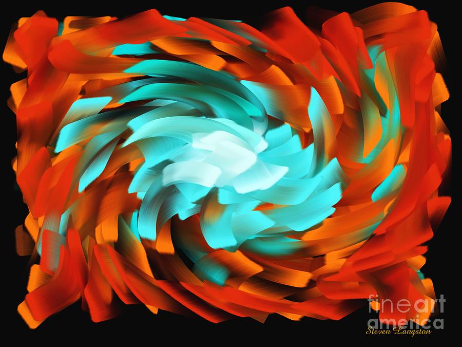 Orange Swirl Digital Art by Steven Lebron Langston