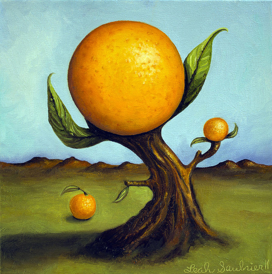 orange tree painting