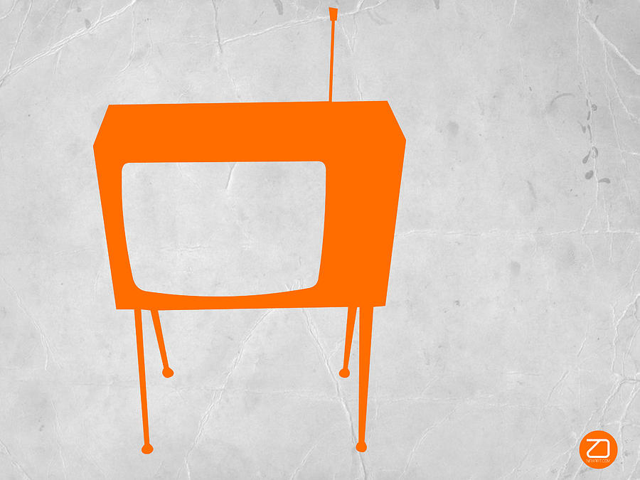 Toy Digital Art - Orange TV by Naxart Studio