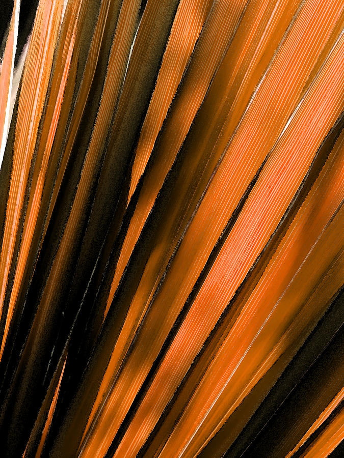Orange Watercolor Palm Photograph by Bonnie Bruno