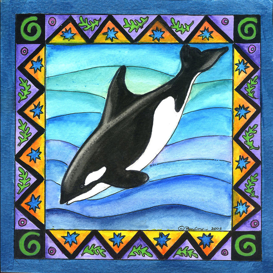Orca Whale Painting by Pamela  Corwin