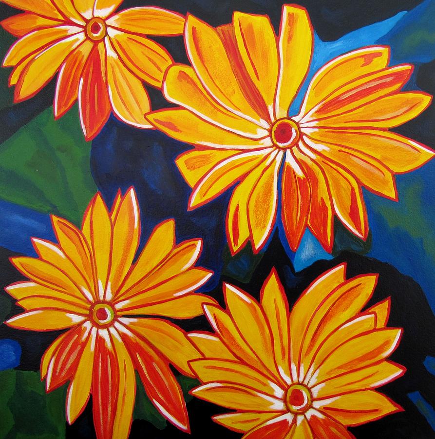 Orche Delight Painting by Sandra Marie Adams