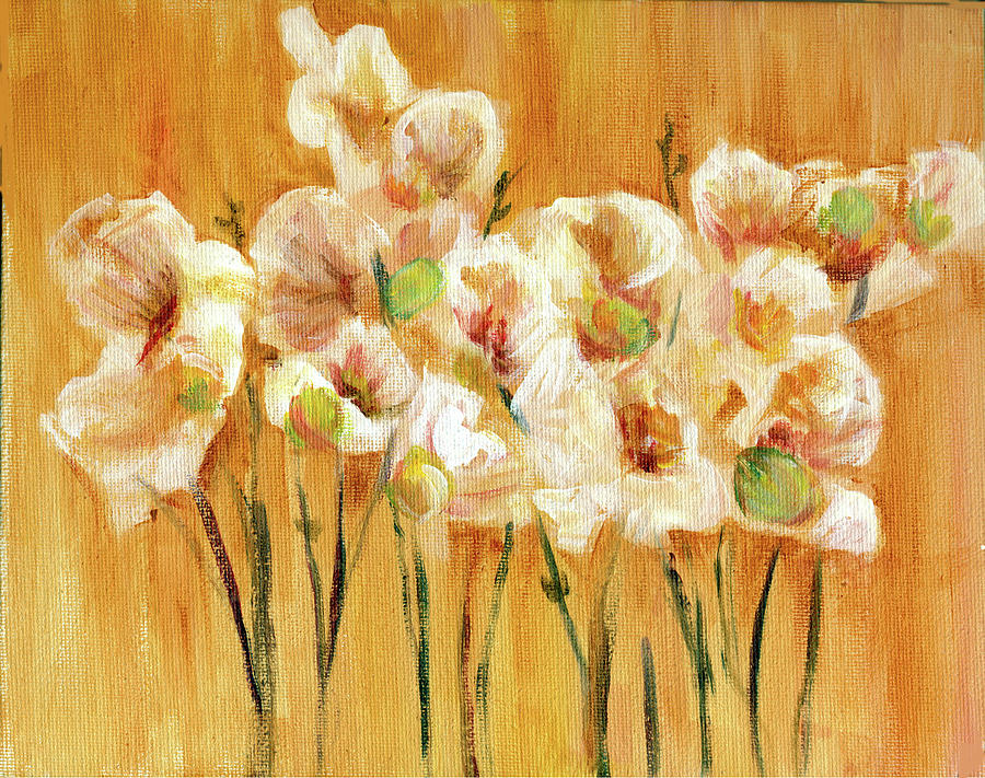 Orchid Painting Painting by Patricia Halstead
