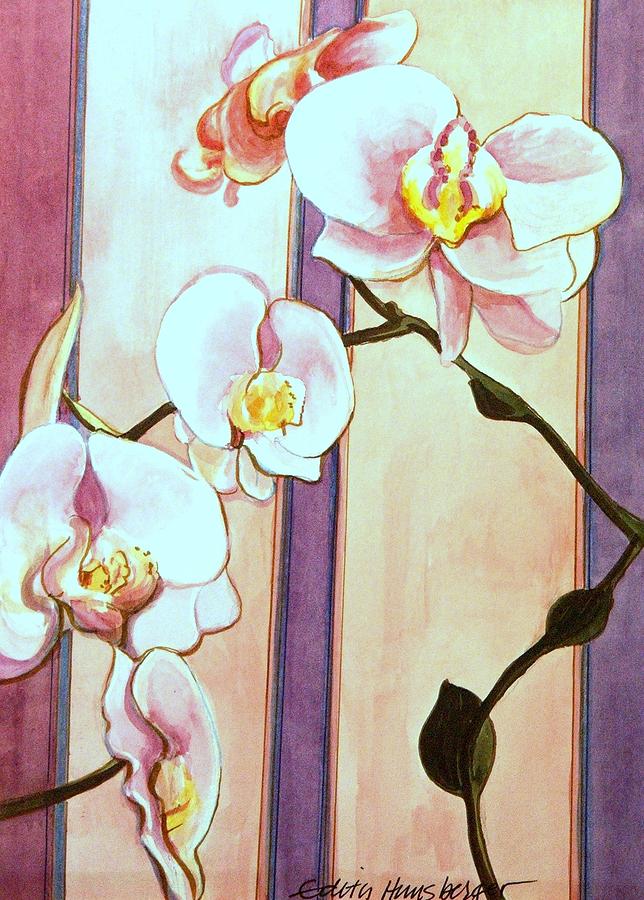 Orchids Painting by Edith Hunsberger