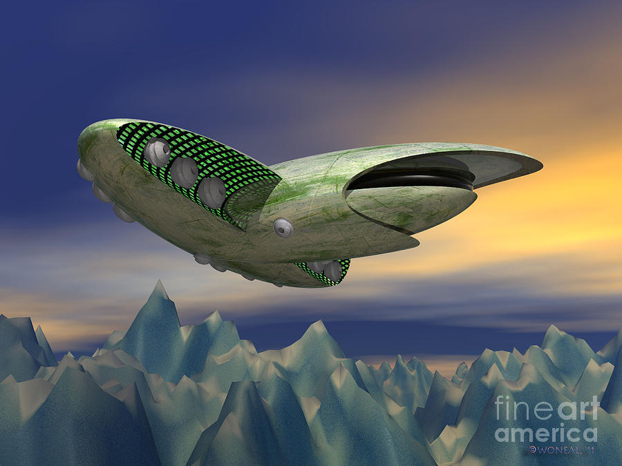 Science Fiction Digital Art - Orcus In Flight by Walter Neal