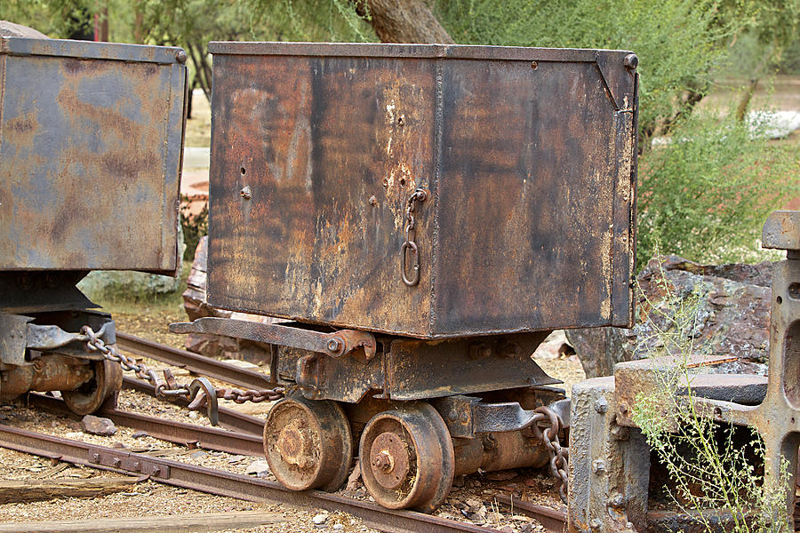 Rust Photograph - Ore Car Trian by Phyllis Denton