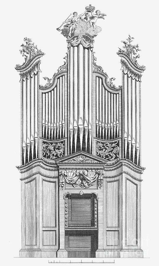 Organ, 1760 Photograph by Granger