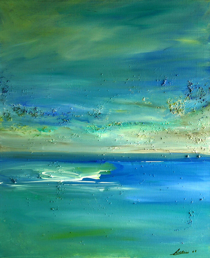 Organic seascape Painting by Dolores Deal