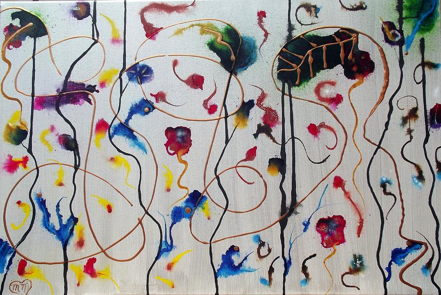 Dancing Flowers Painting by Megan Ford-Miller