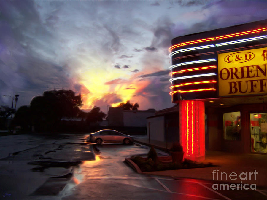 Sunset Photograph - Oriental Buffet by Jeff Breiman
