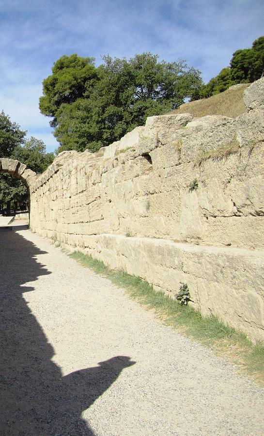 Original Ancient Wall Leading to Olympic Stadium Photograph by John Shiron