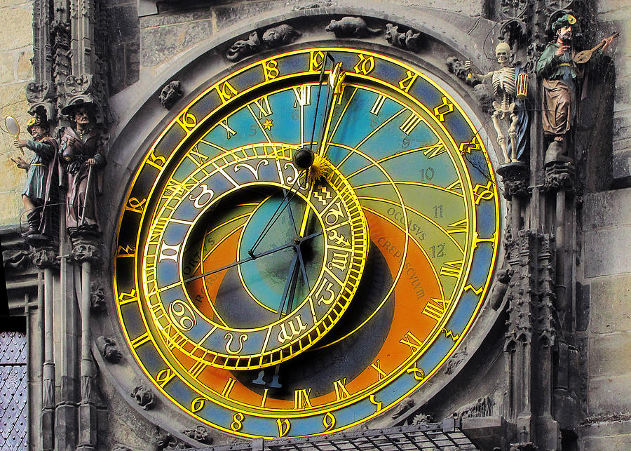 Clock Photograph - Orloj - Astronomical Clock - Prague by Alexandra Till