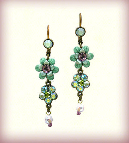 Flowers Still Life Jewelry - Orly Zeelon The Burst Of Color Earrings by Orly Zeelon
