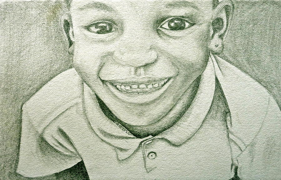 Orphan in Africa Drawing by Erika Butterfly - Fine Art America