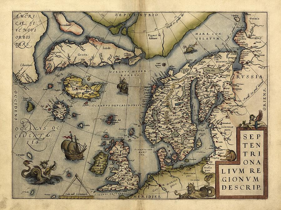 Ortelius's Map Of Northern Europe, 1570 Photograph by Library Of ...