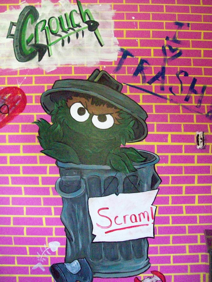Oscar The Grouch Painting - Oscar The Grouch by Lori Ulatowski